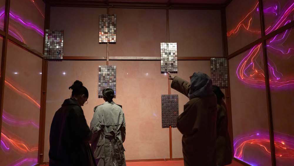 Bronze, 2023, Hashel Al Lamki. At the light festival Noor Riyadh. Image Courtesy of Noor Riyadh and Riyadh Art.