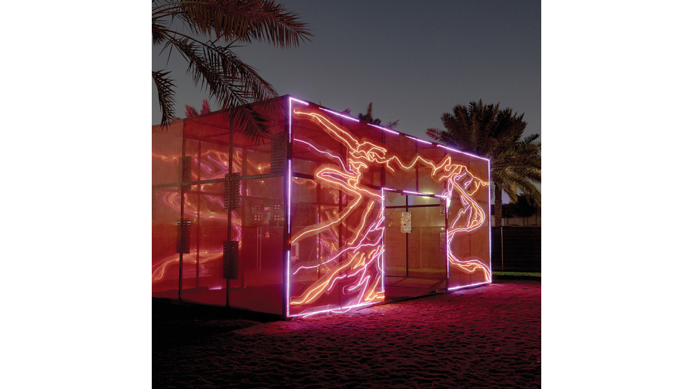 Bronze, 2023, Hashel Al Lamki. At the light festival Noor Riyadh. Image Courtesy of Noor Riyadh and Riyadh Art.